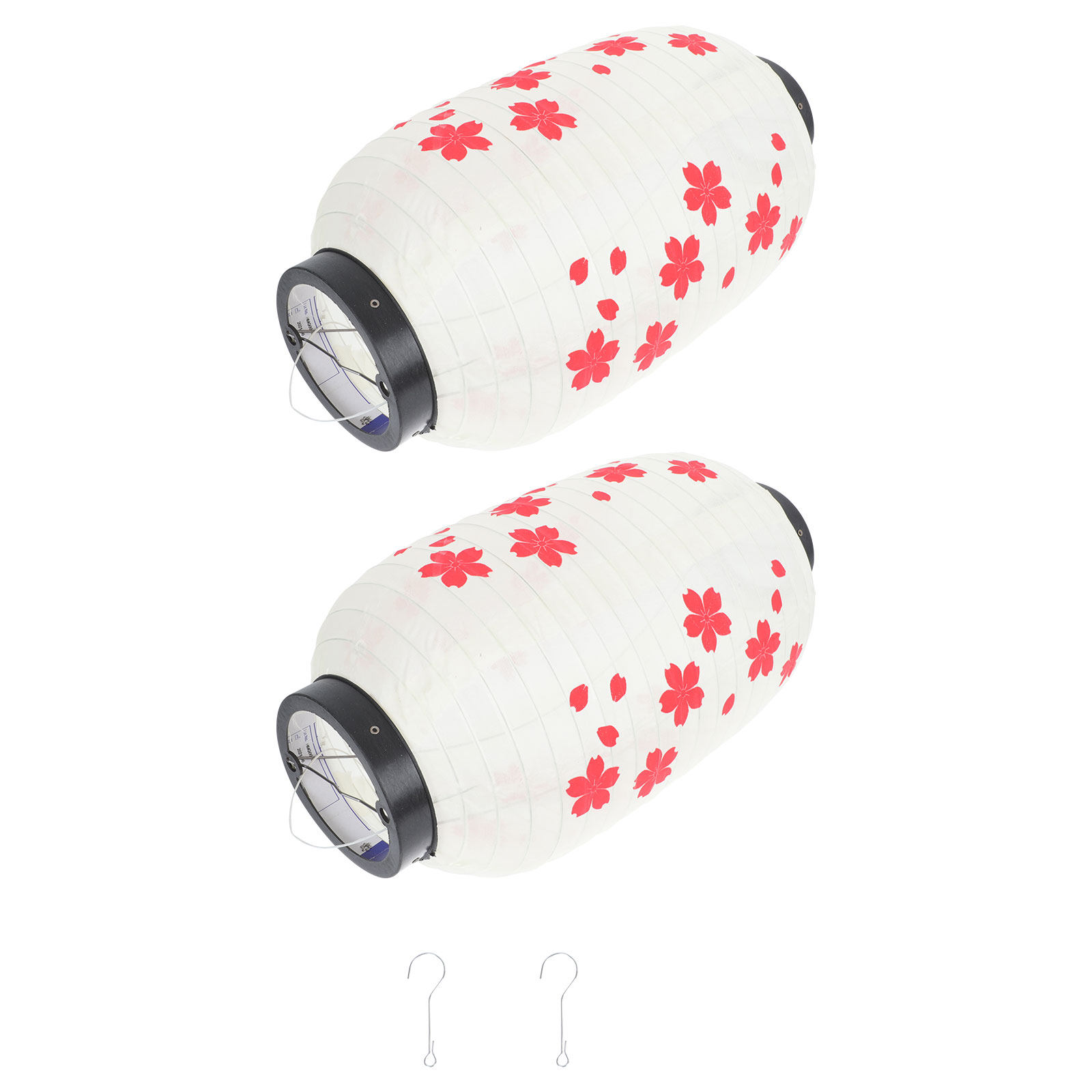 Japanese Lantern Paper - 2個入り和風提灯 赤い長尺紙提灯 結婚式 誕生日 新年 パーティー