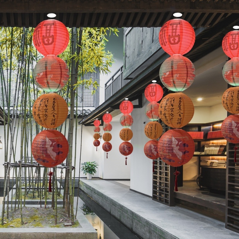 1 ピース 12 インチ 30 センチメートルプリントフラワ - Japanese Lantern Paper のレビューと価格