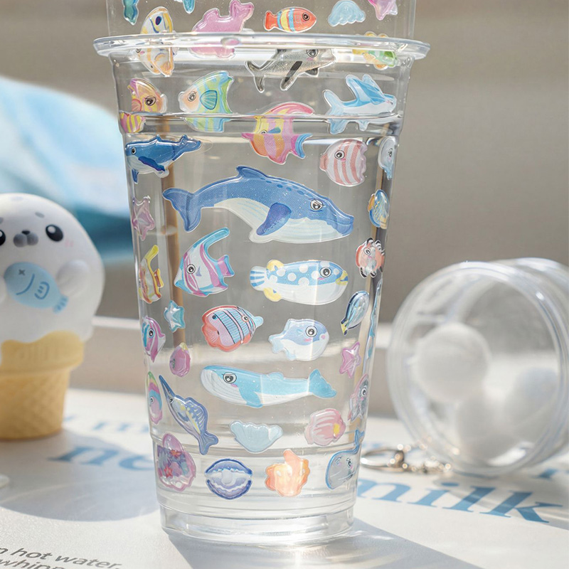 和風漫画海洋生物 3D レリーフクリスタルステッカーかわいい - Japanese Lifestyle Movie のレビューと価格